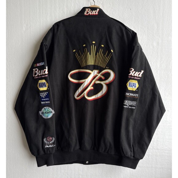 Vintage Dale Earnhardt Jeff Hamilton Racing Jacket Mens 2XL Budwiser (Not CHASE) - Picture 2 of 11
